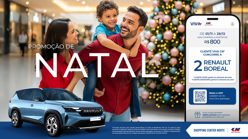 Shoppings Center Norte e Lar Center apresentam campanha promocional de Natal com premiação exclusiva
